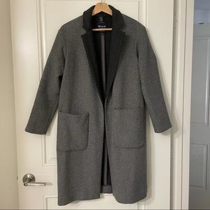 Madewell Gray Wool Monsieur Blanket Coat XSmall